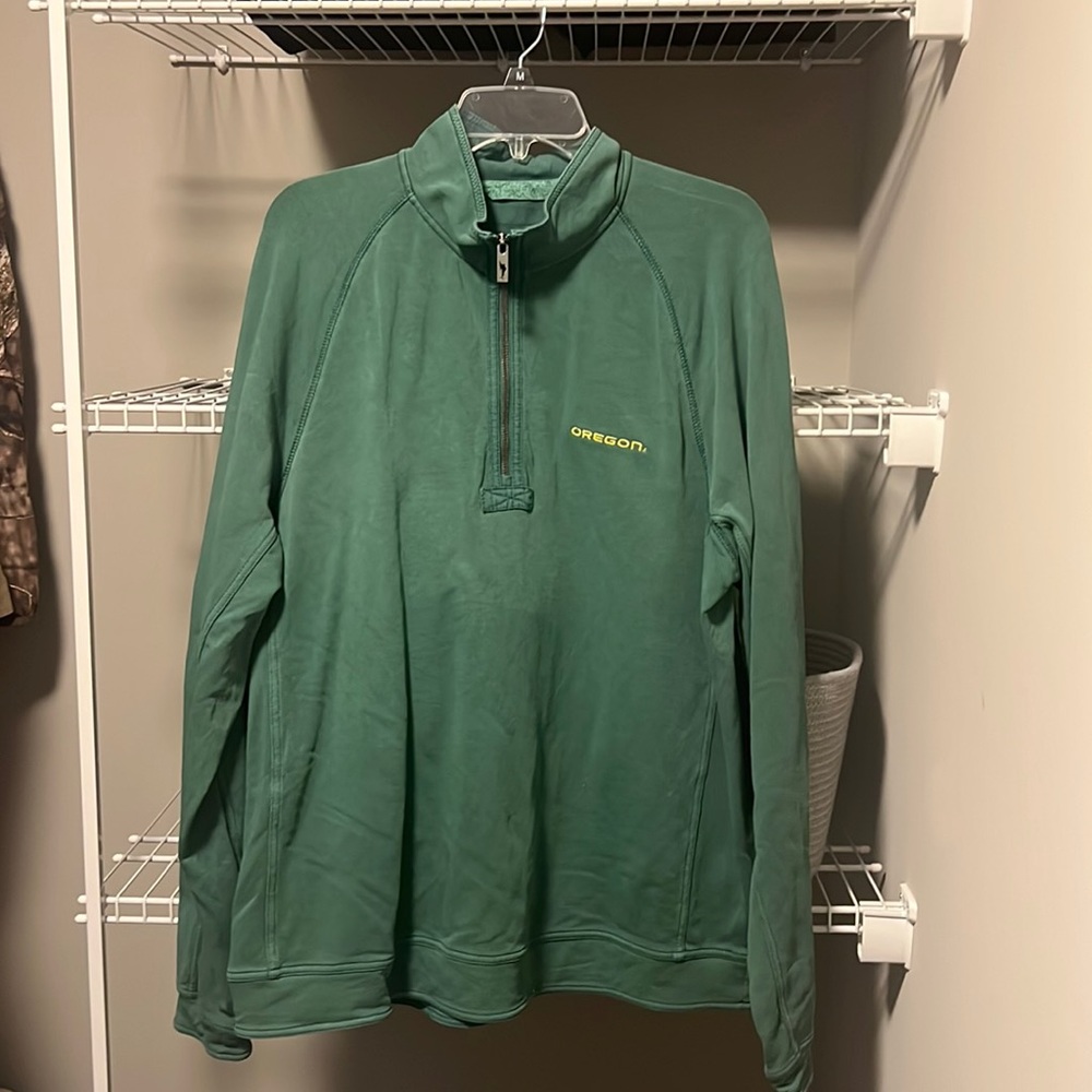 NWOT * Tommy Bahama Oregon Ducks Green 1/4 Zip Size Large